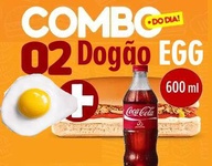02 Dogão Egg + Coca Cola  600 Ml